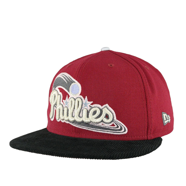 Philadelphia Phillies Cardinal Red/Corduroy Black New Era 59FIFTY Fitted Hat