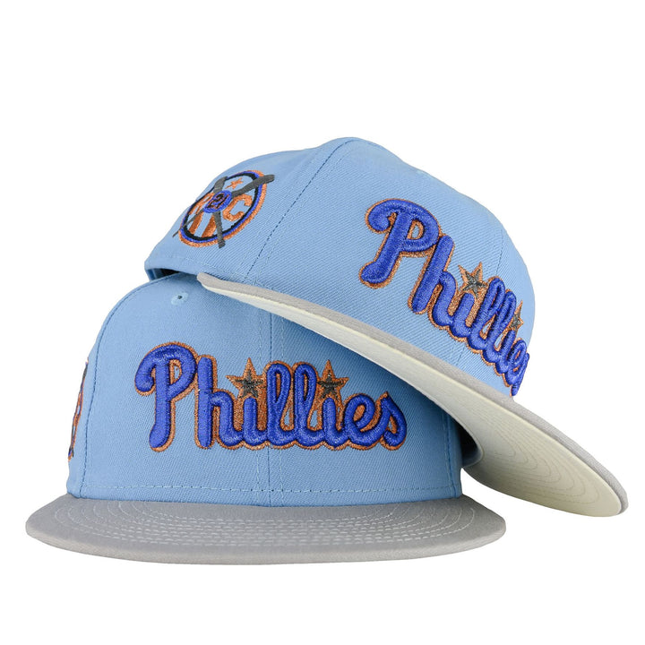 Philadelphia Phillies Birdseye Blue/Grey New Era 59FIFTY Fitted Hat 7 3/8