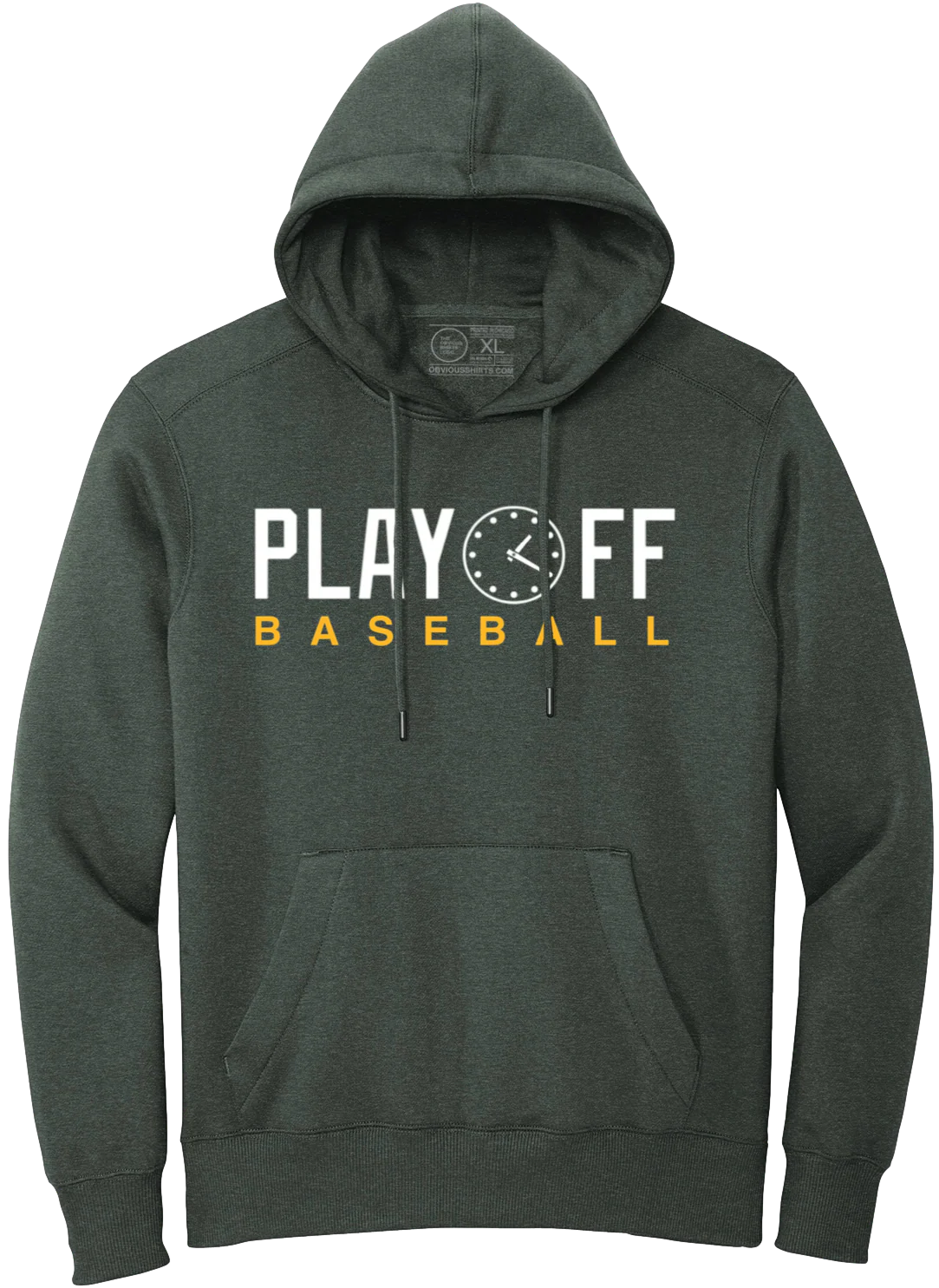 Playoff Baseball Green Hoodie by Obvious Shirts