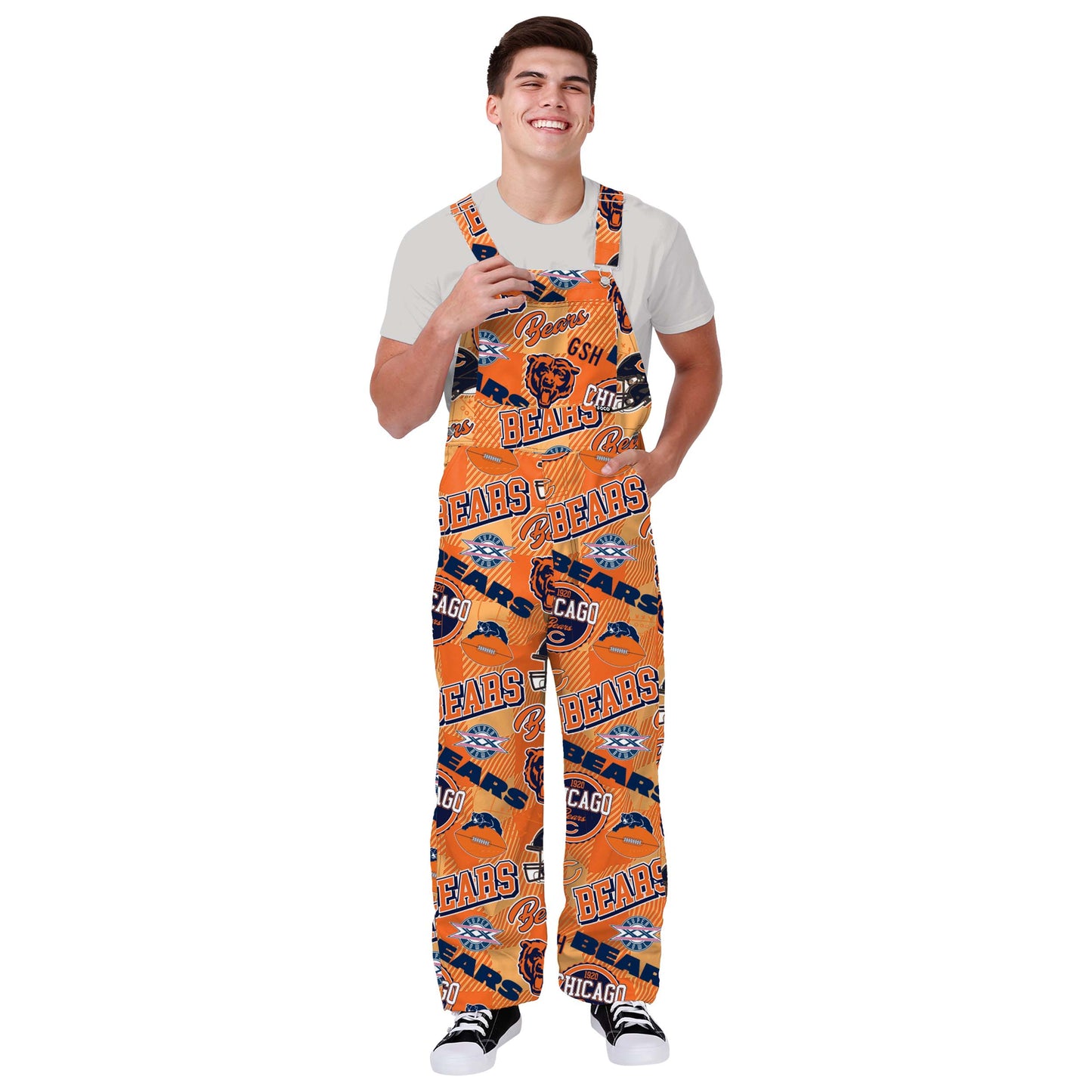Chicago Bears Retro All Over Print Overalls