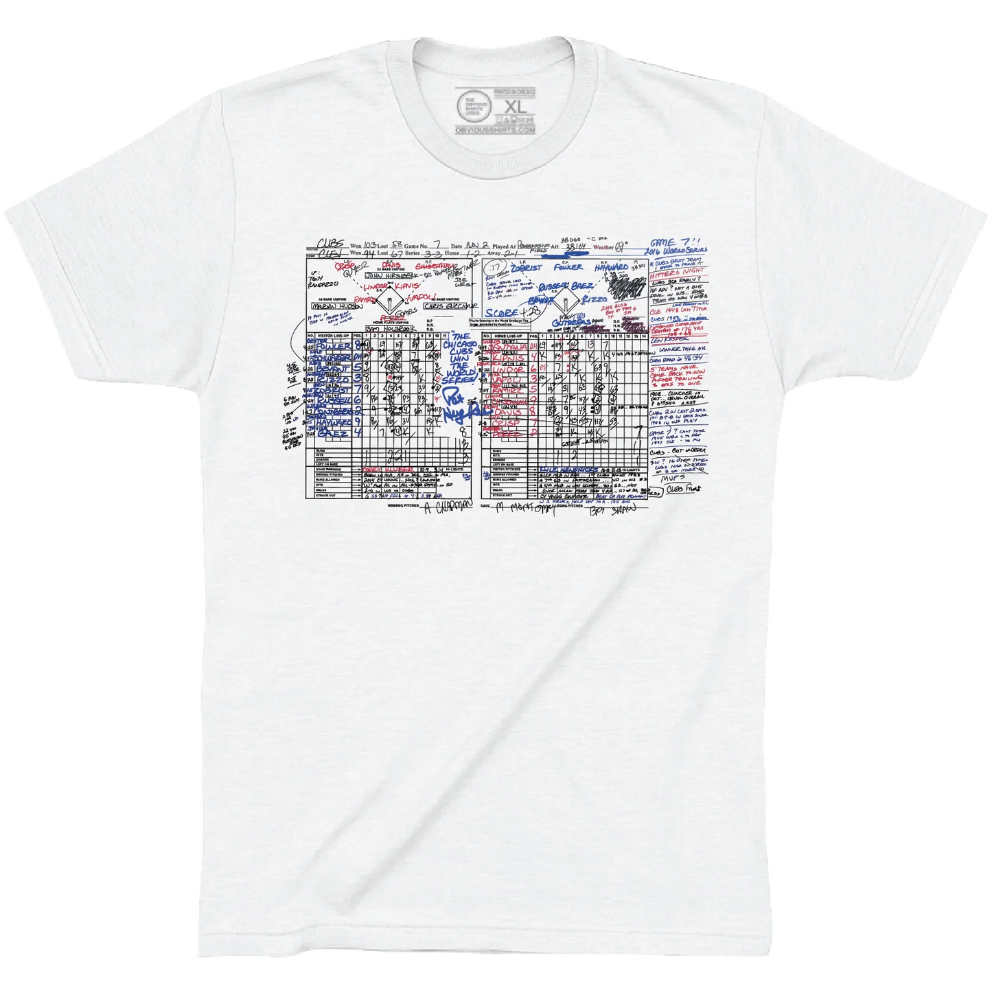 Pat Hughes Game 7 Scorecard T-Shirt by Obvious Shirts