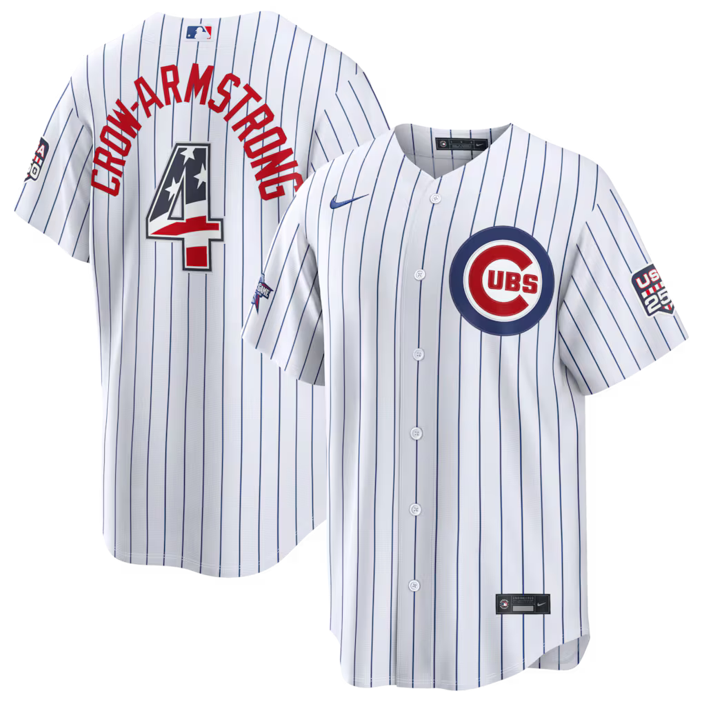 Pete Crow-Armstrong 2026 All-Star Edition Stars & Stripes Chicago Cubs Nike Men's Pinstripe Jersey