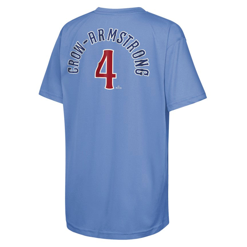 Pete Crow-Armstrong Chicago Cubs Alt 2 Blues Sublimated Youth T-Shirt