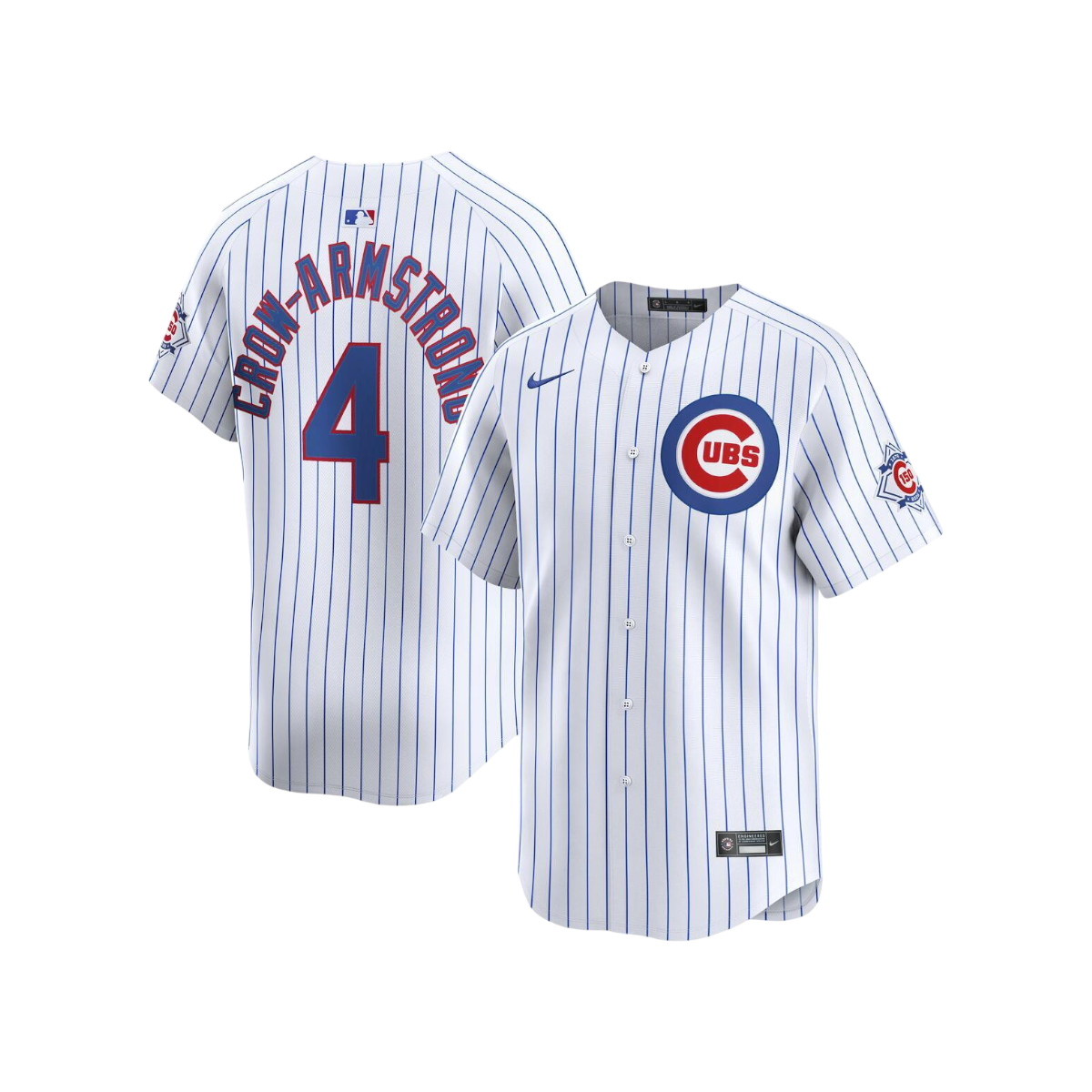 Pete Crow-Armstrong Chicago Cubs Nike 150th Anniversary Home Pinstripe Jersey - Youth