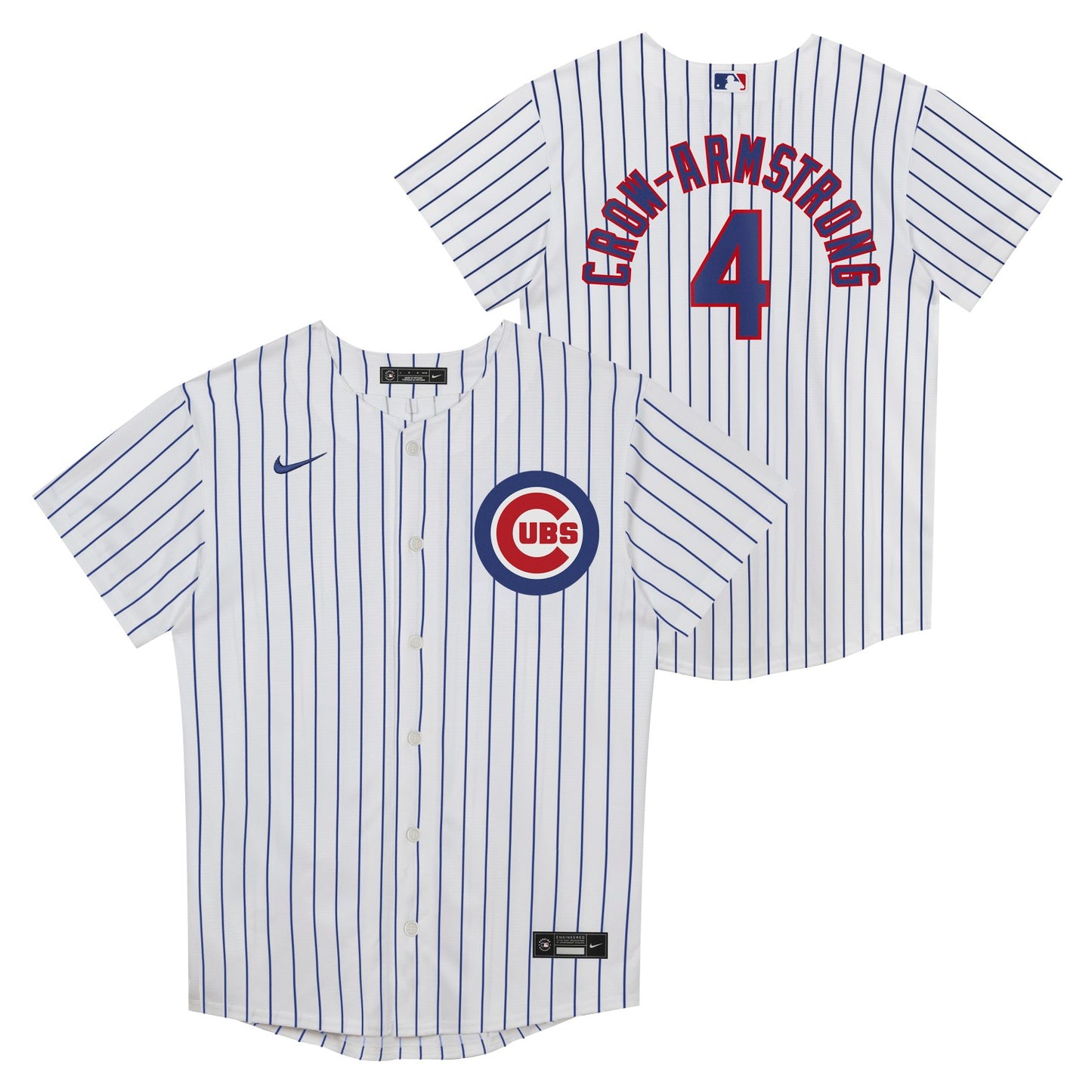 Pete Crow-Armstrong Chicago Cubs Nike Kids 4-7 Pinstripe Home Jersey