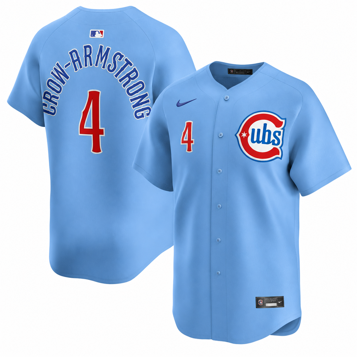 Pete Crow-Armstrong Chicago Cubs Nike Men's Light Blue 2nd Alternate Replica Jersey