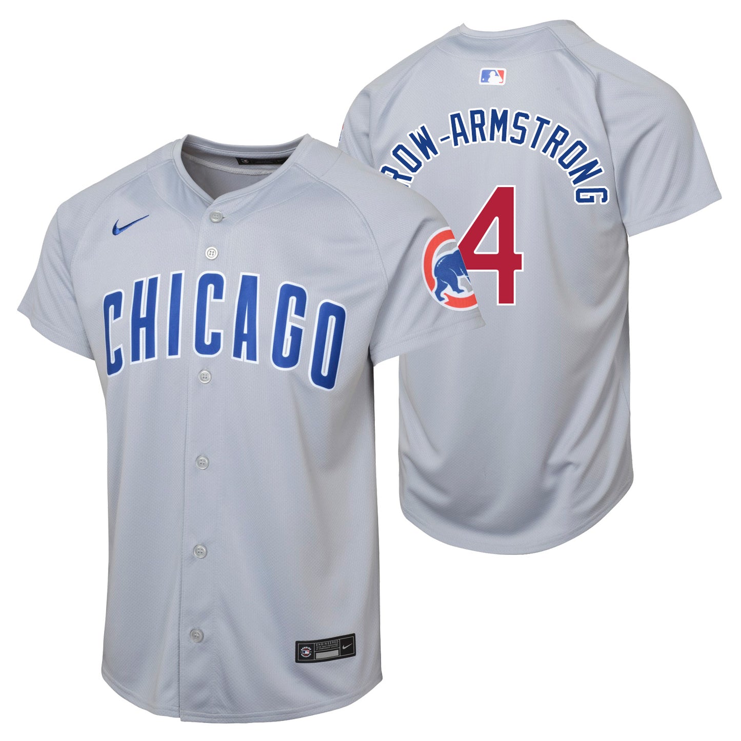 Pete Crow-Armstrong Chicago Cubs Nike Youth Road Grey Limited Jersey