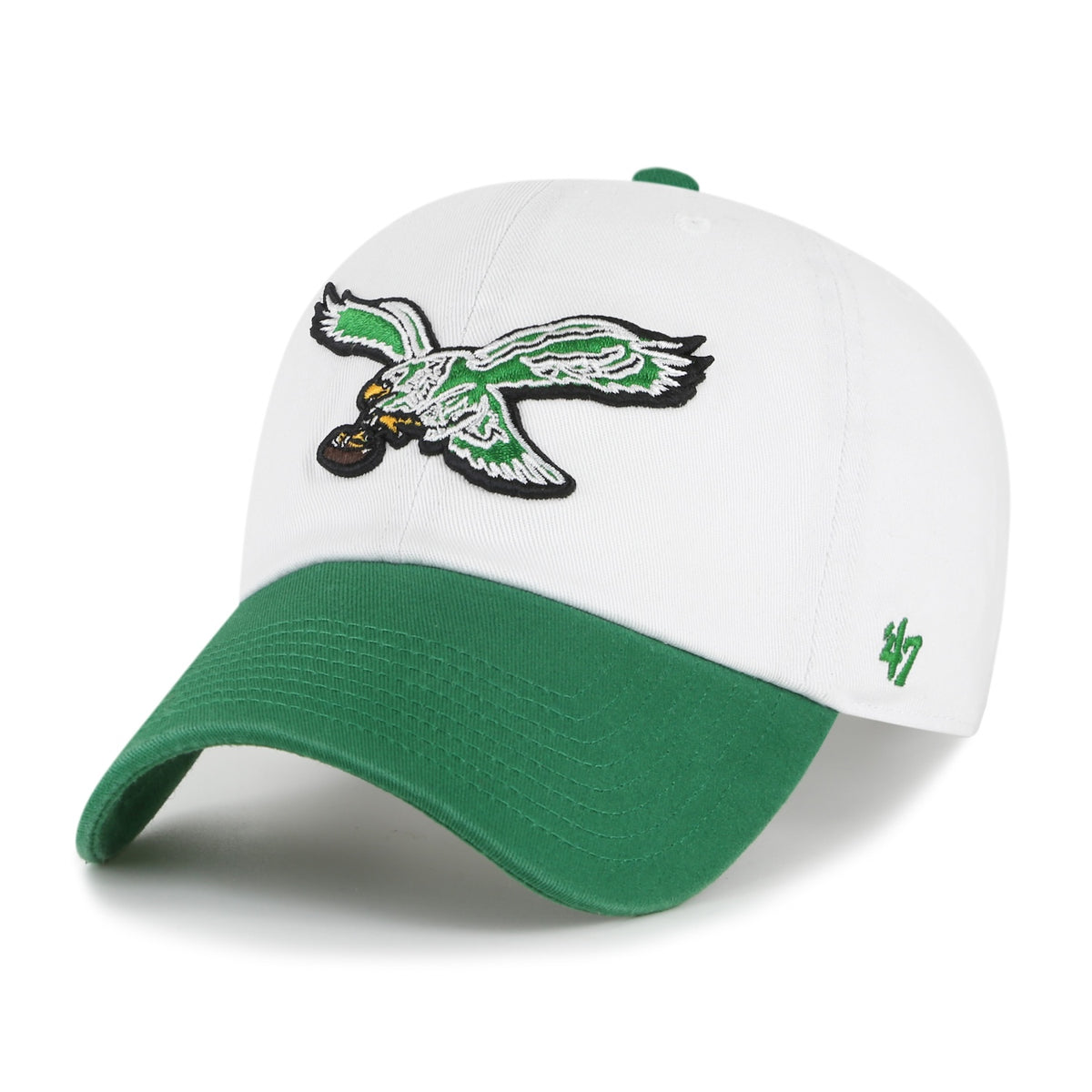 Philadelphia Eagles '47 Historic White TT Clean Up Adjustable Hat