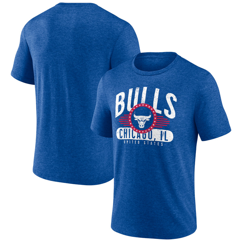 Chicago Bulls Royal Badge of Honor Tri-Blend T-Shirt