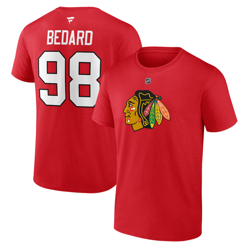 Connor Bedard #98 Chicago Blackhawks Red T-Shirt