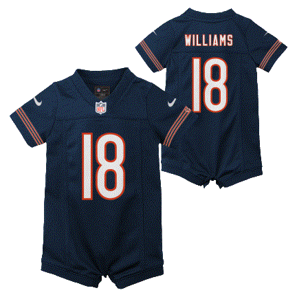 Caleb Williams Chicago Bears Navy Newborn Romper Jersey