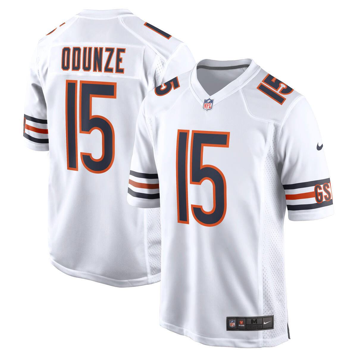 Rome Odunze #15 Chicago Bears Nike Men's White Game Jersey