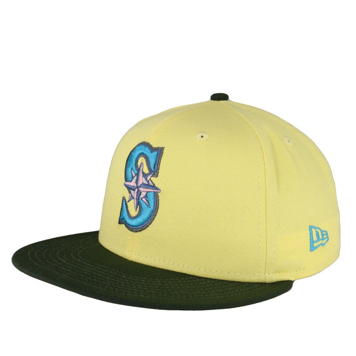 Seattle Mariners Soft Yellow/Dark Seaweed 30th Anniversary New Era 59FIFTY Fitted Hat 7 1/2