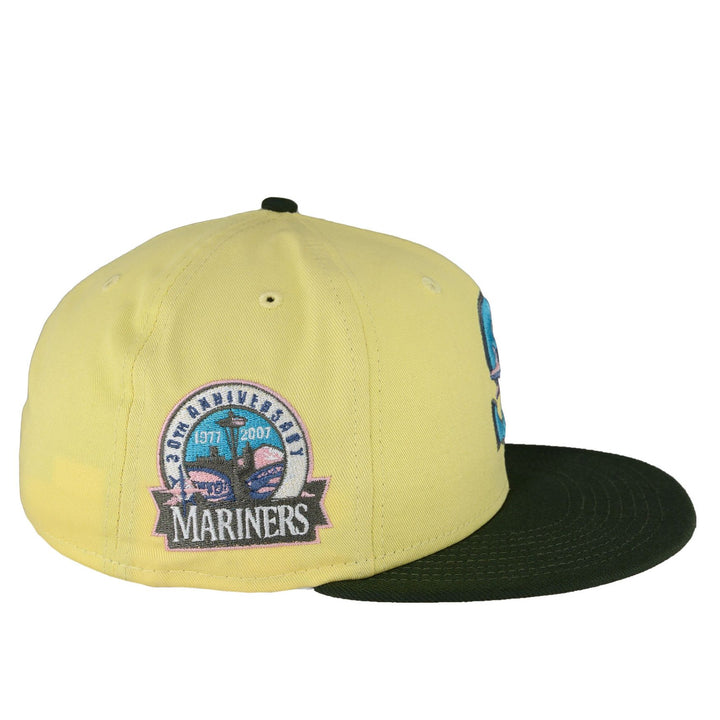 Men's New Era White/Coral Seattle Mariners 30th Anniversary Strawberry Lolli 59FIFTY Fitted Hat