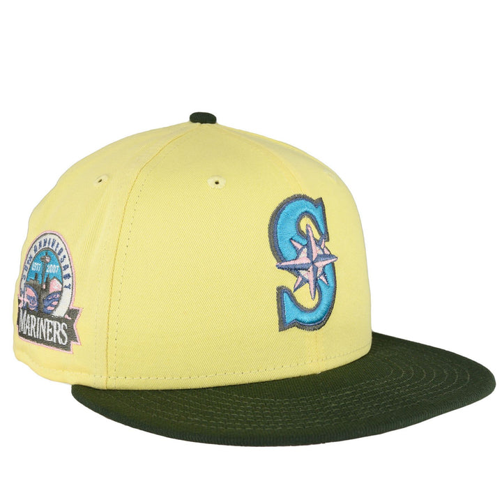 Seattle Mariners Yellow Tan New Era 59FIFTY Fitted Hat 7 3/4