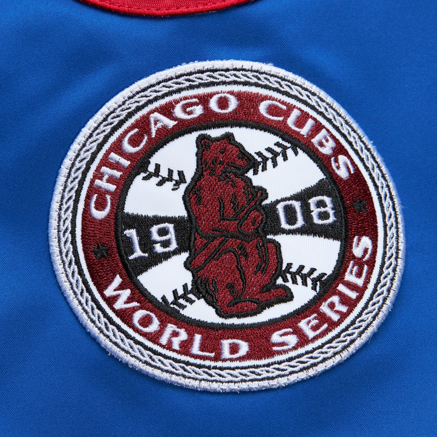 Chicago Cubs Mitchell & Ness Lightweight Satin Bomber Jacket