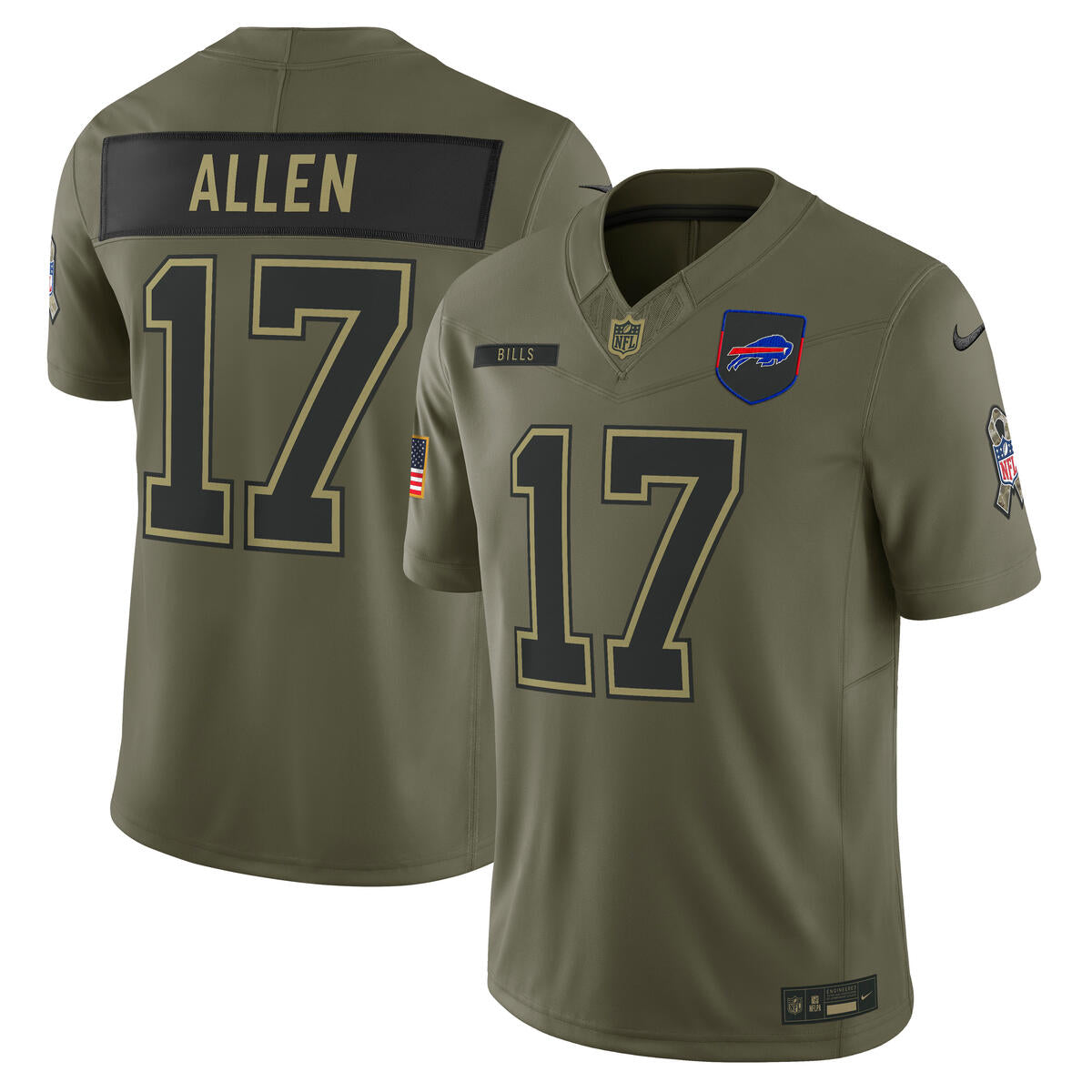 Josh Allen Buffalo Bills Nike Men's 2025 Salute to Service Limited Jersey