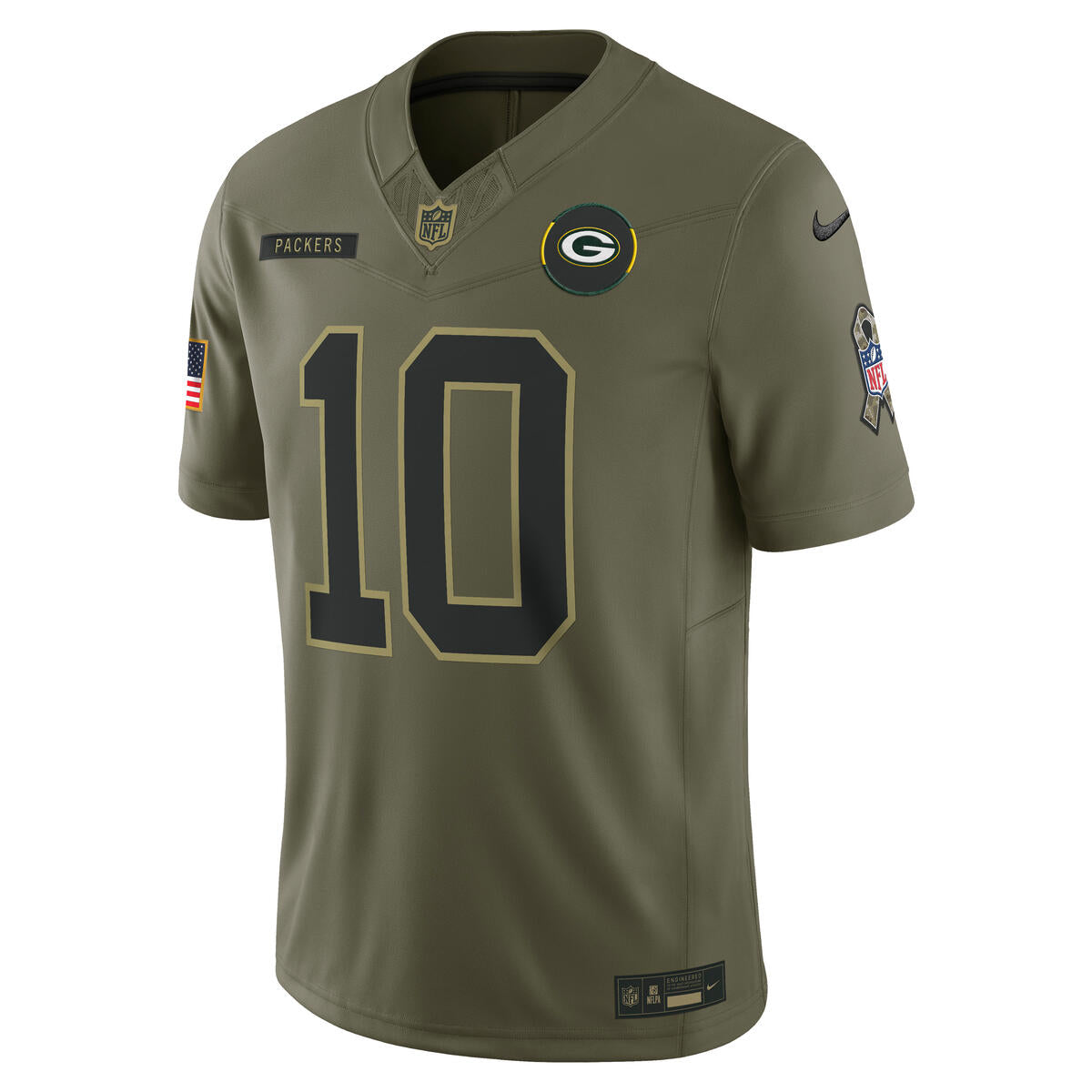 Jordan Love Green Bay Packers Nike Men's 2025 Salute to Service Limited Jersey