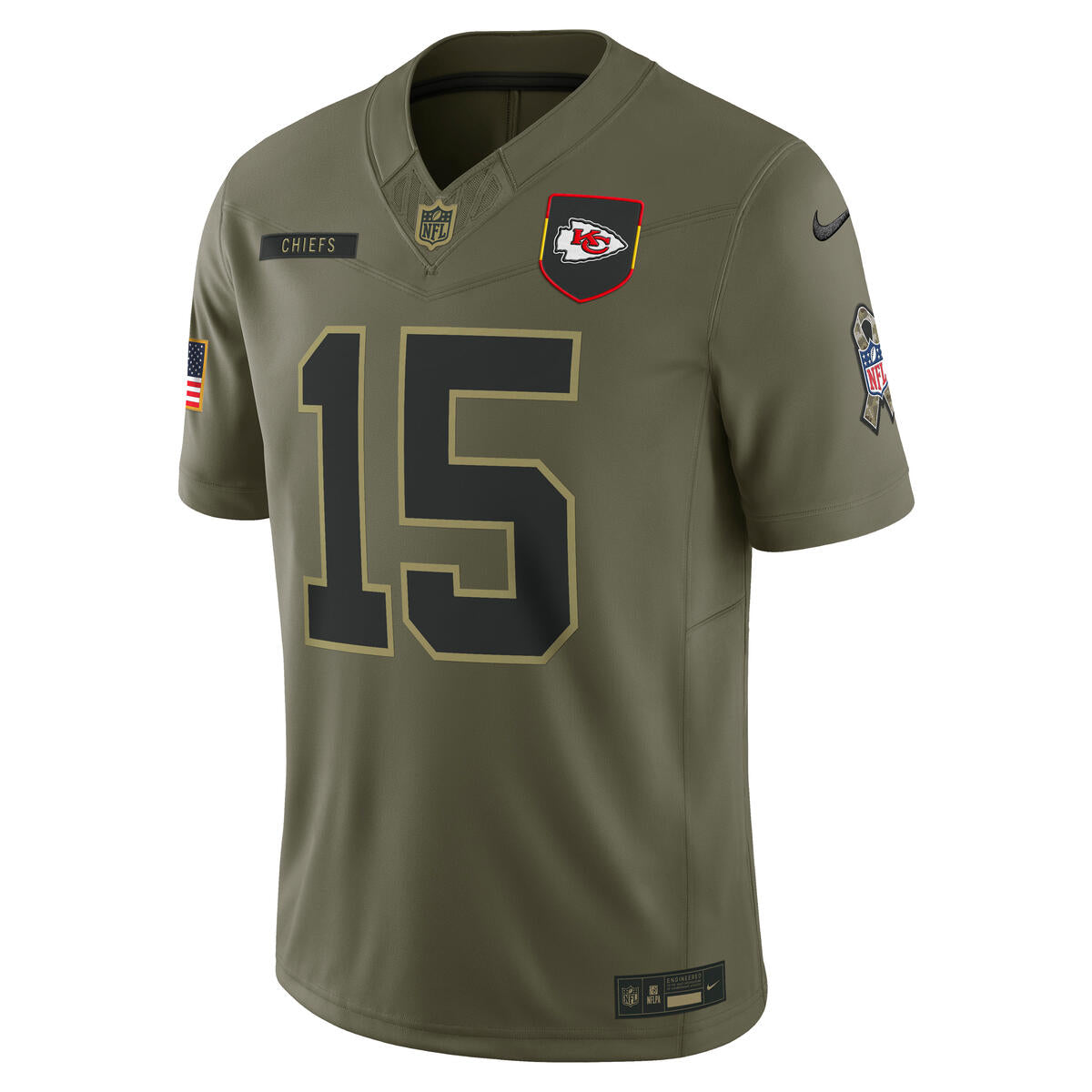 Patrick Mahomes Kansas City Chiefs Nike Men's 2025 Salute to Service Limited Jersey