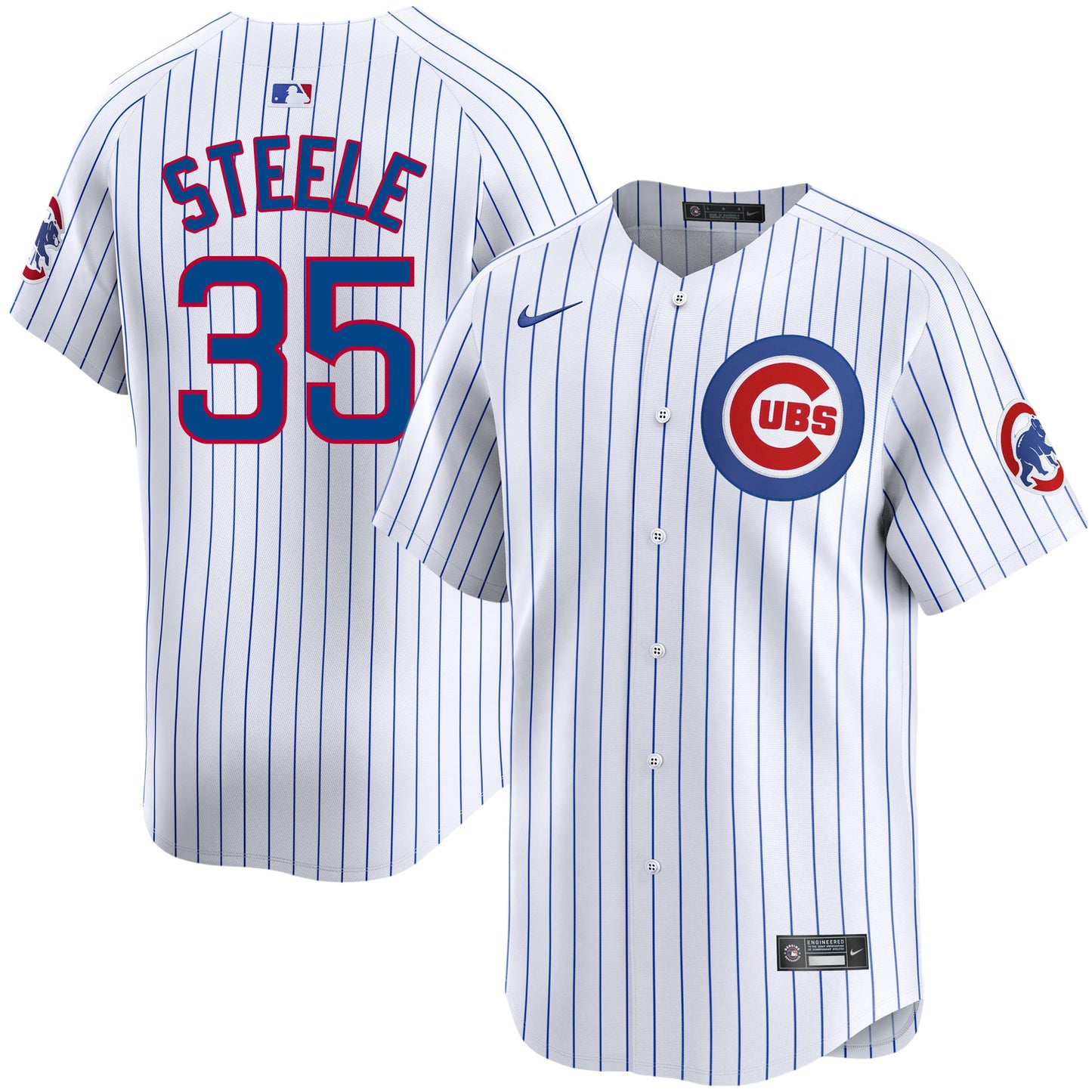 Justin Steele Chicago Cubs Nike White Pinstripe Home Limited Men's Jersey