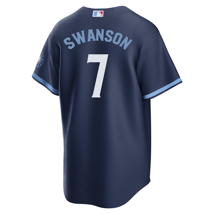 Dansby Swanson Chicago Cubs City Connect Wrigleyville Nike Men's Repli ...