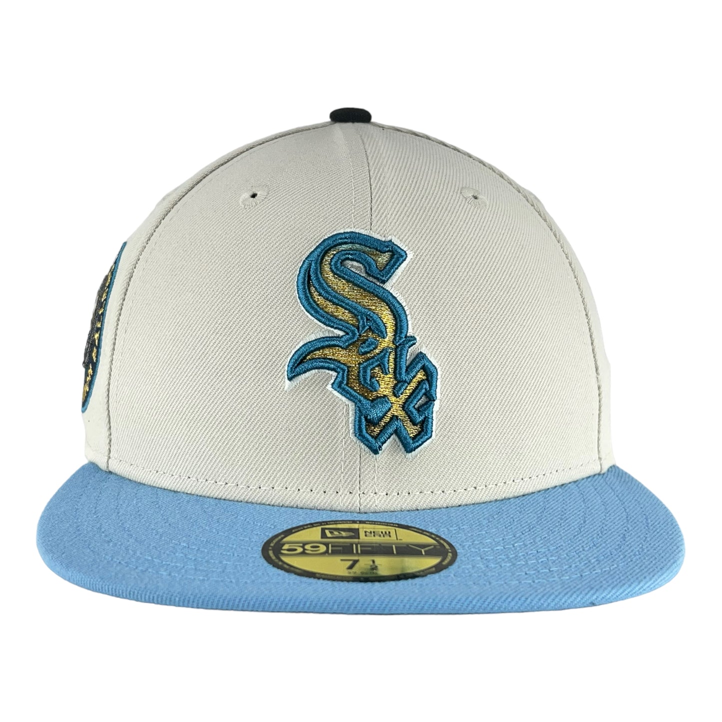 Chicago White Sox Stone/Light Blue Kannapolis Patch New Era 59FIFTY Fitted Hat