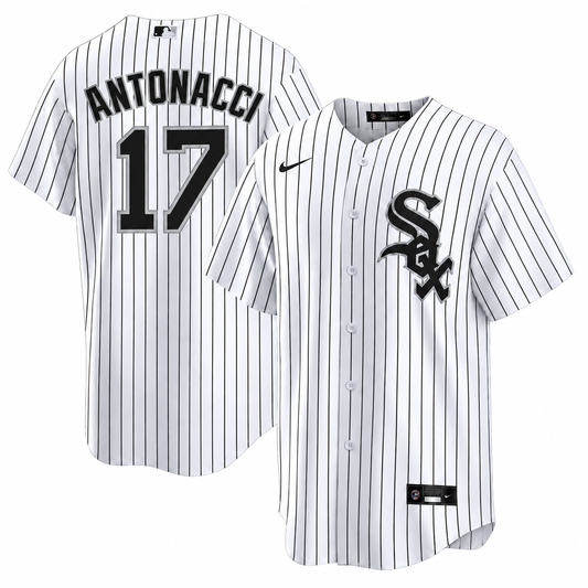 Sam Antonacci #17 Chicago White Sox Nike Men's Home White Pinstripe Jersey