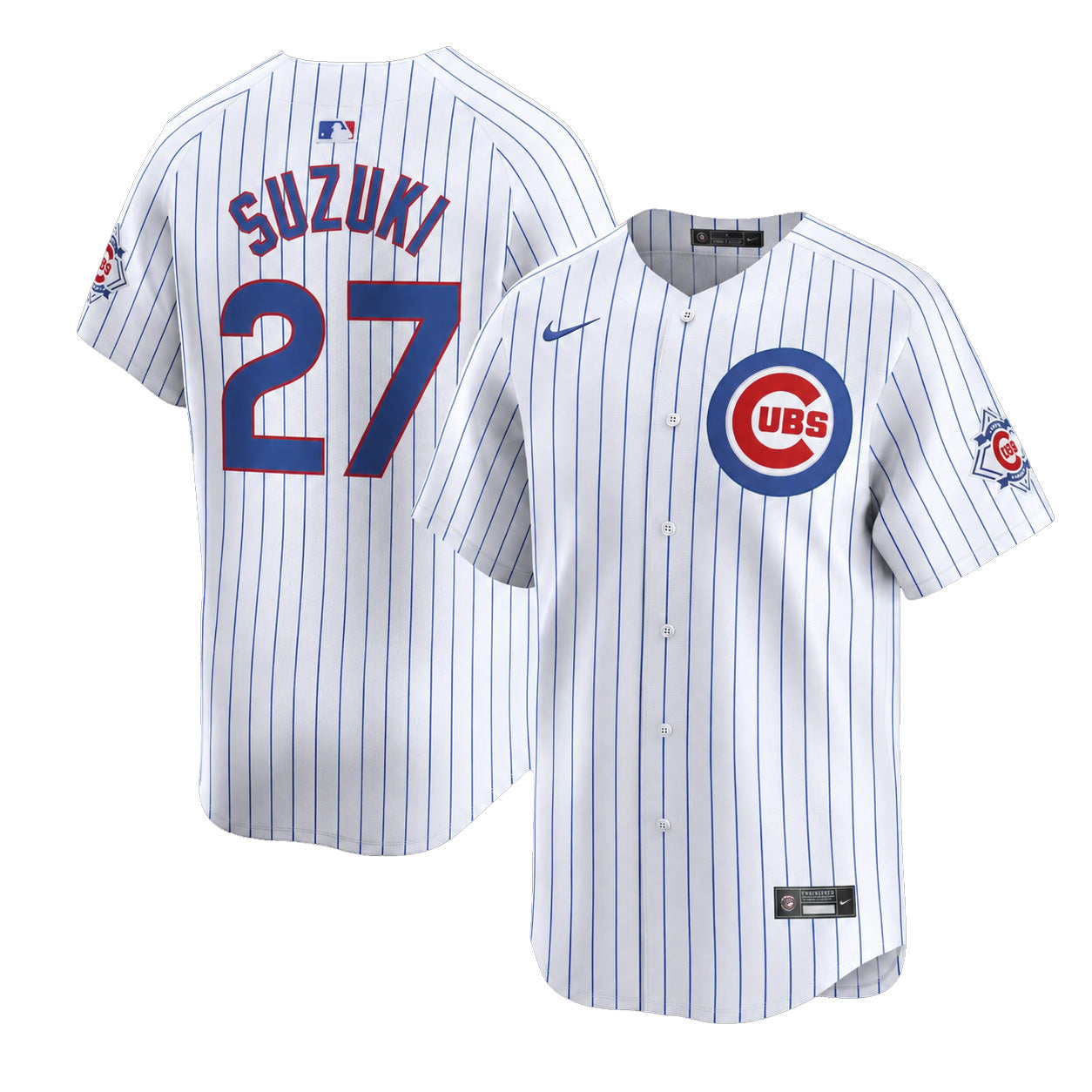 Seiya Suzuki Chicago Cubs Nike Youth 150th Anniversary Homerun Pinstripe Jersey