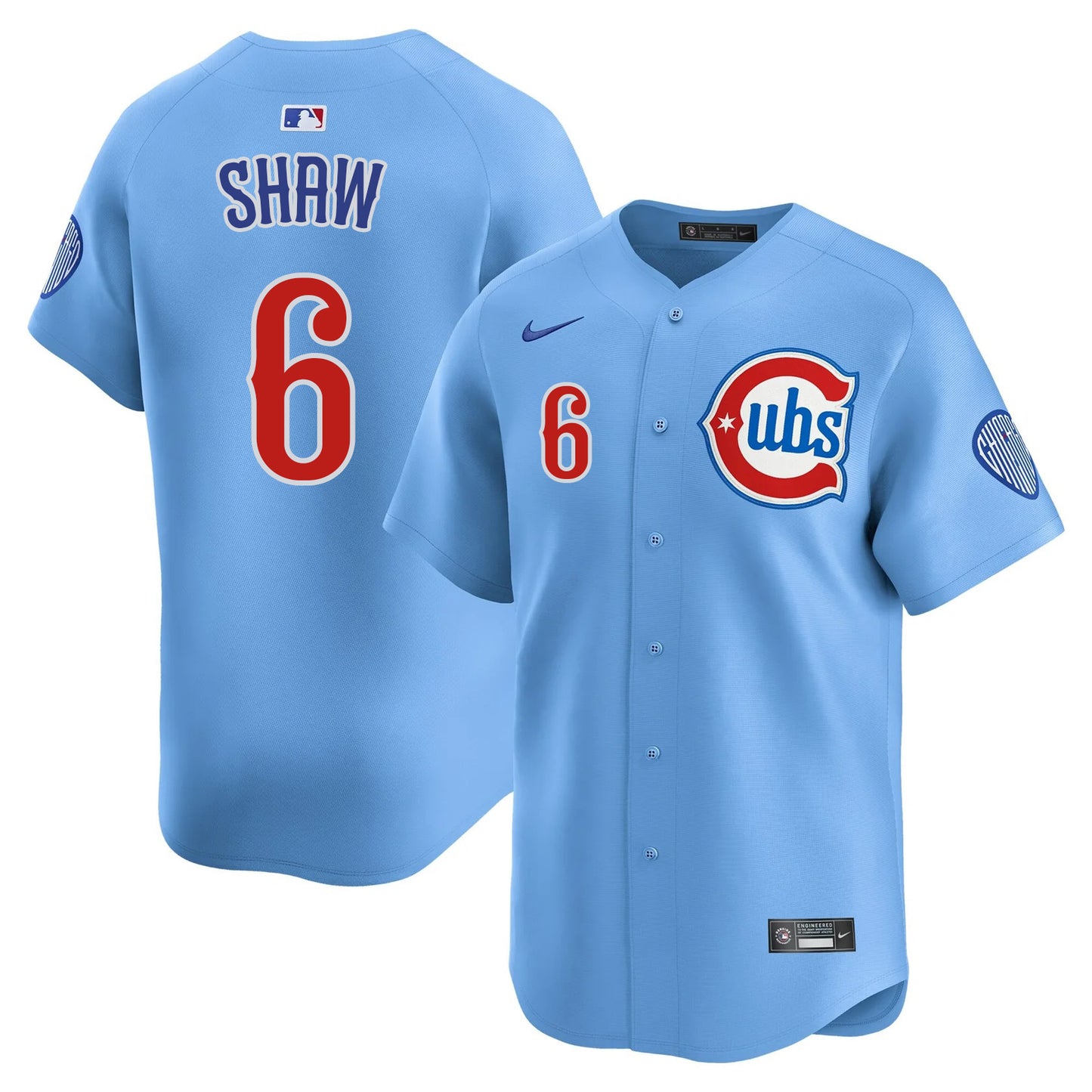 Matt Shaw Chicago Cubs Nike Men's Baby Blue 2nd Alternate Limited Jersey