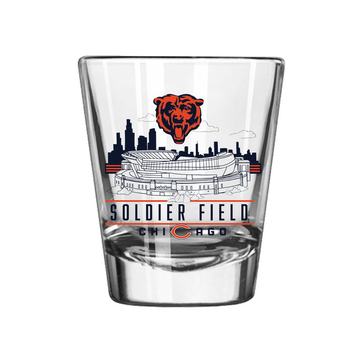 Chicago Bears Clear Soldier Field Shot Glass