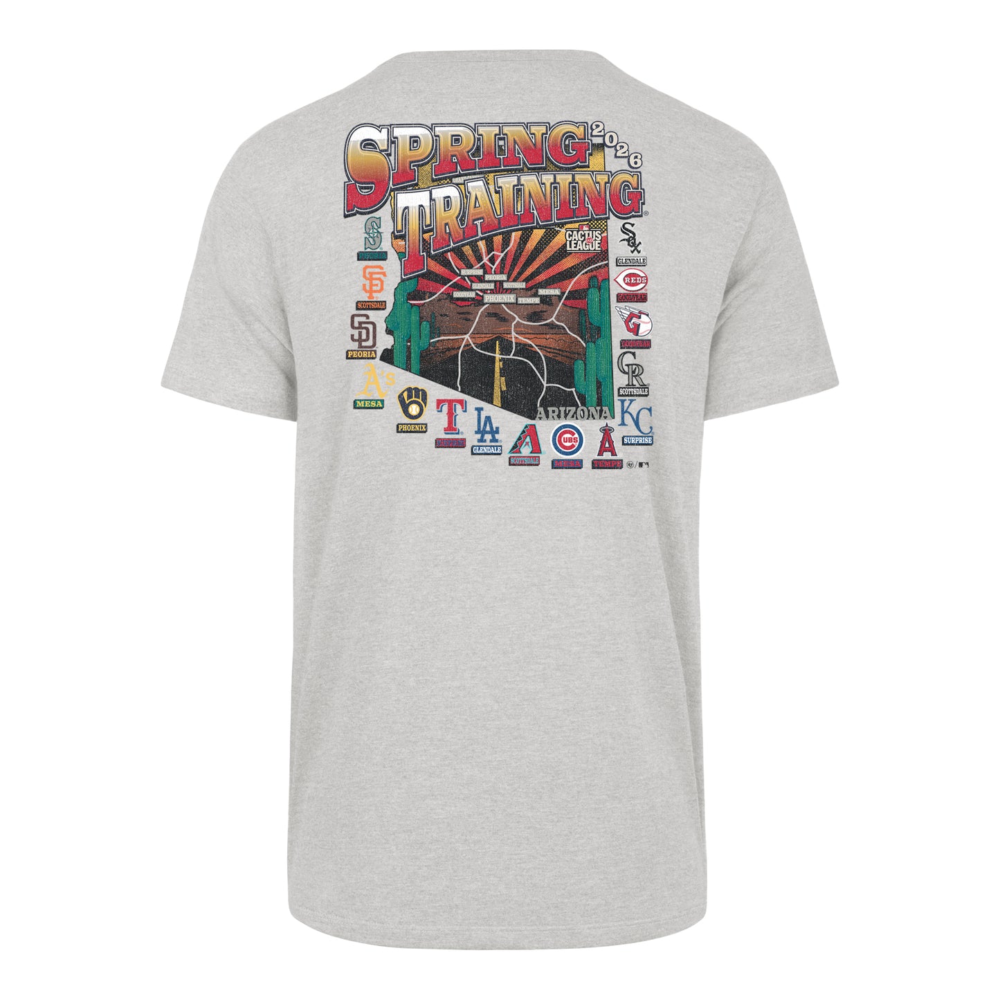 Spring Training 2026 MLB AZ Cactus League Grey '47 Franklin T-Shirts
