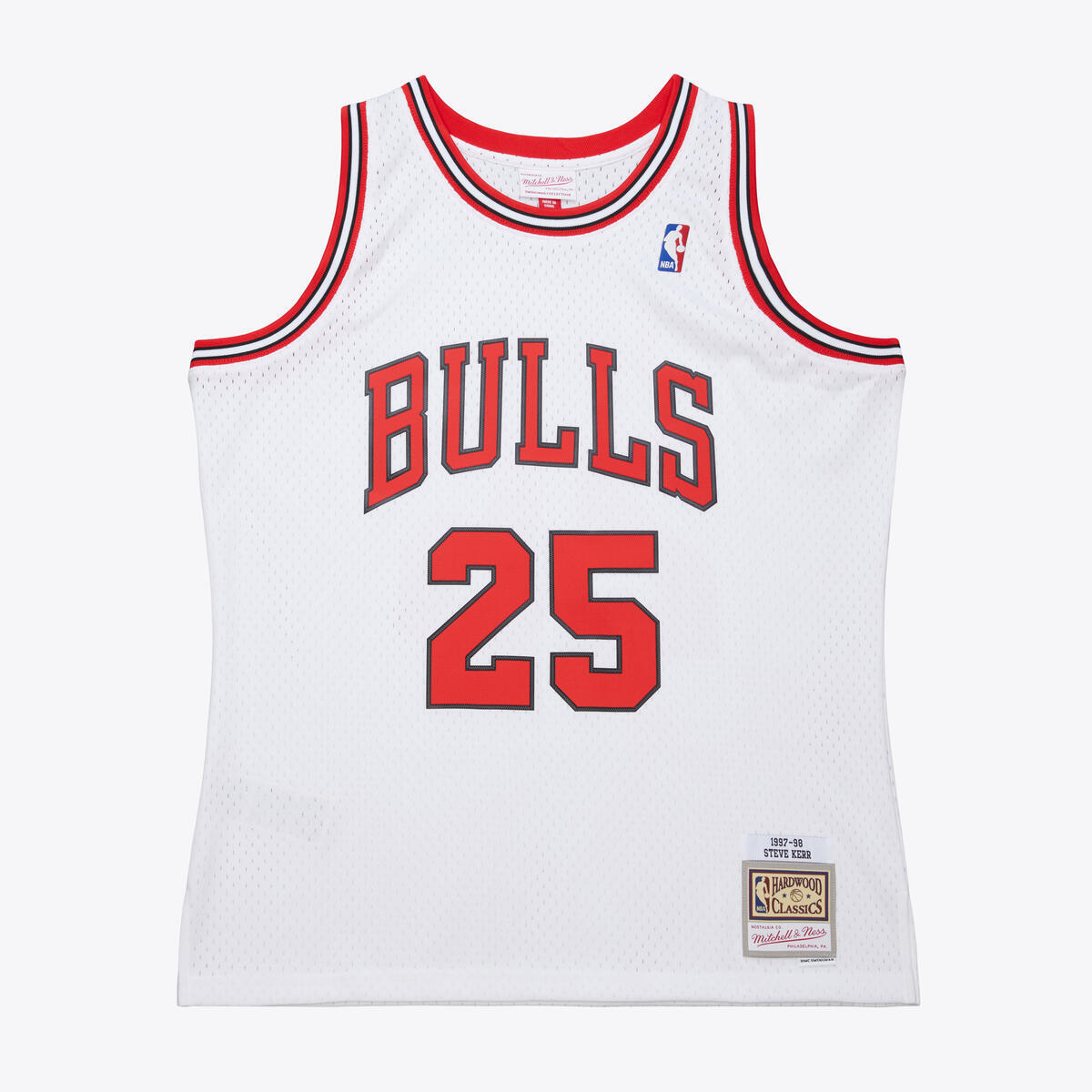 Steve Kerr #25 Chicago Bulls Mitchell & Ness Home White 1997 Jersey