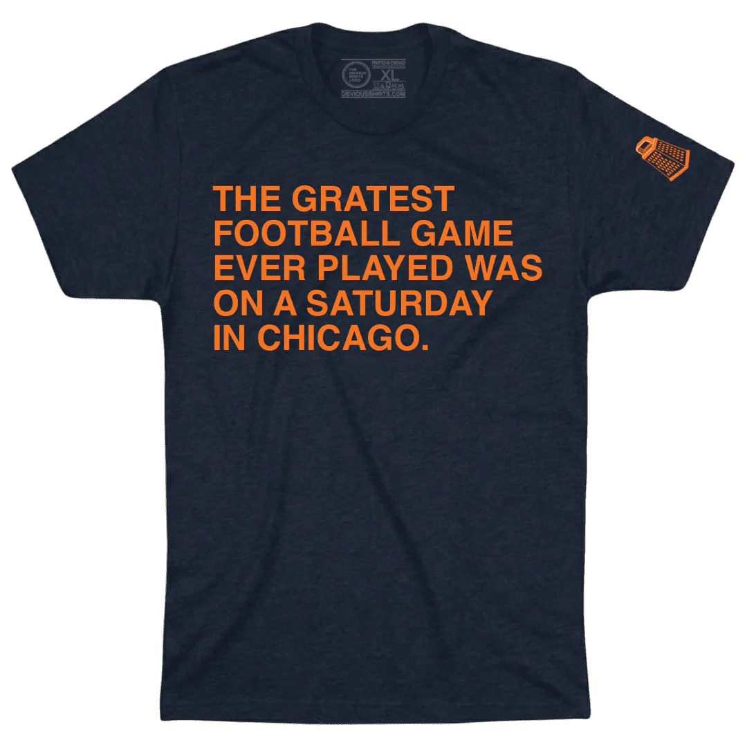 THE GRATEST FOOTBALL GAME EVER PLAYED T-Shirt by Obvious Shirts