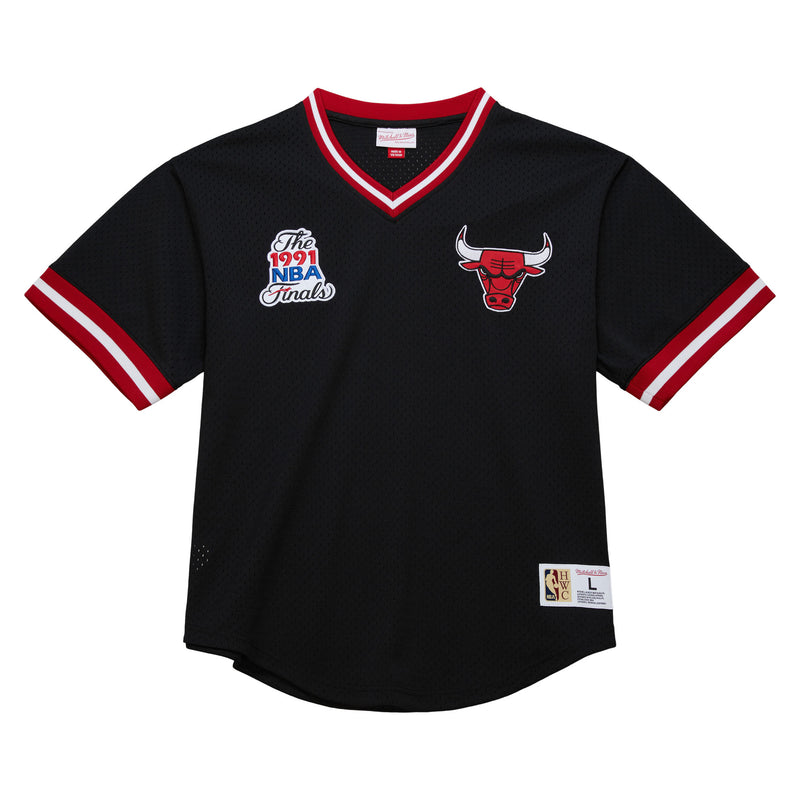 Chicago Bulls Mitchell & Ness Black Fashion V-Neck Jersey