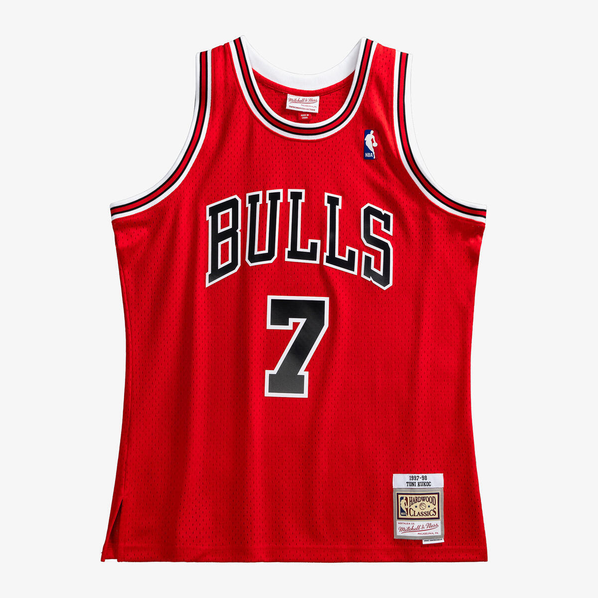 Toni Kukoc #7 Chicago Bulls Mitchell & Ness Red Swingman 1997 Jersey