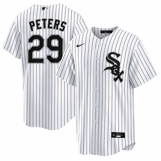 Tristan Peters #29 Chicago White Sox Nike Men's Home White Pinstripe Jersey