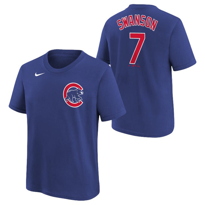 Dansby Swanson #7 Chicago Cubs Youth T-Shirt