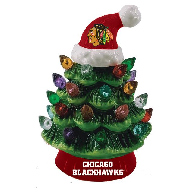 Chicago Blackhawks Light Up Christmas Tree Ornament