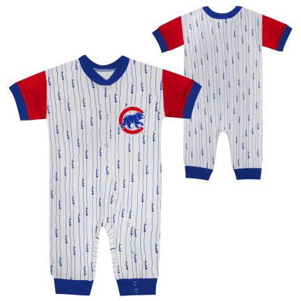 Chicago Cubs Best Series Pinstripe Baby Coverall