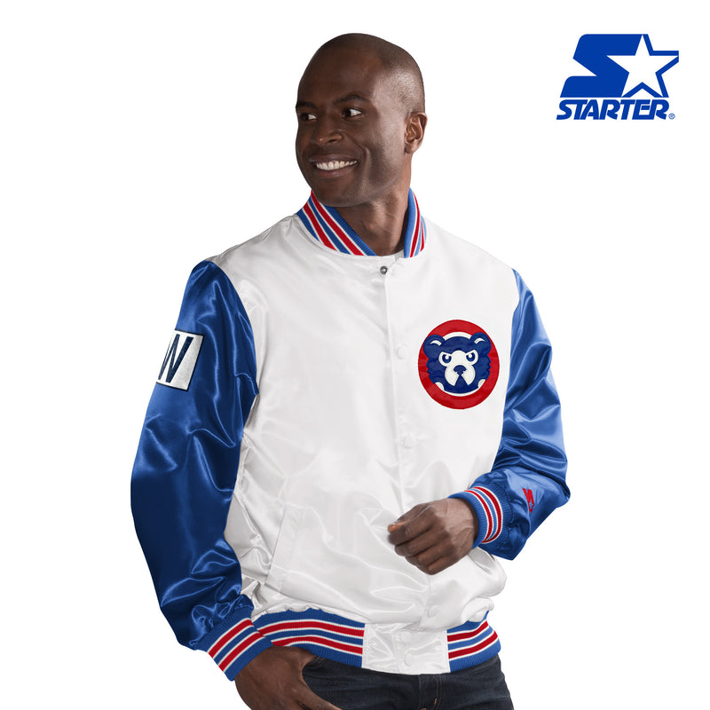 Chicago Cubs White 84 Bear Starter Jacket