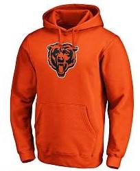 Chicago Bears Orange Bear Head Hoodie