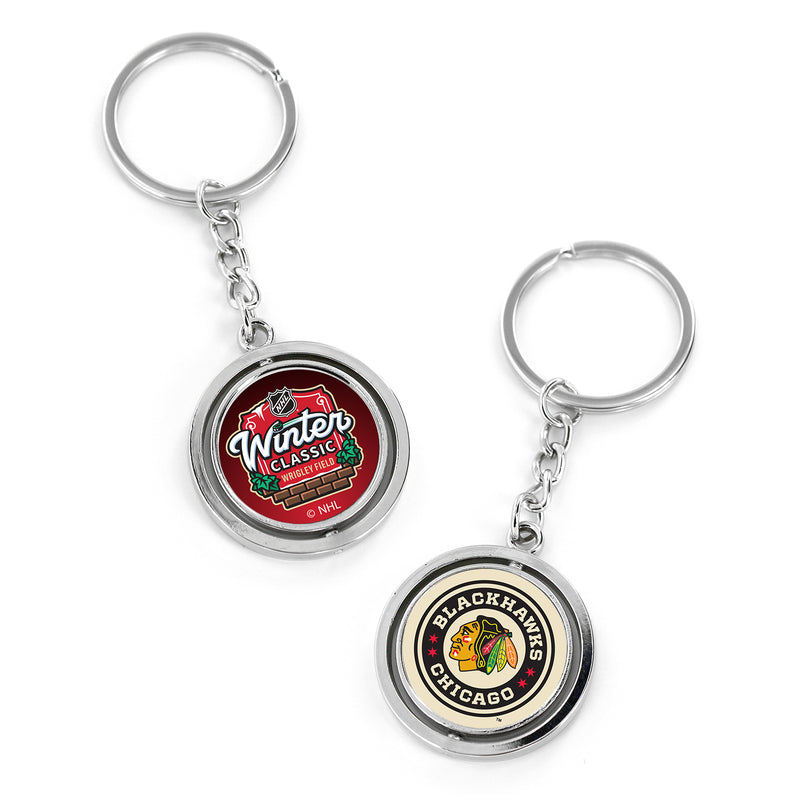 Chicago Blackhawks 2025 Winter Classic Spinner Key Chain