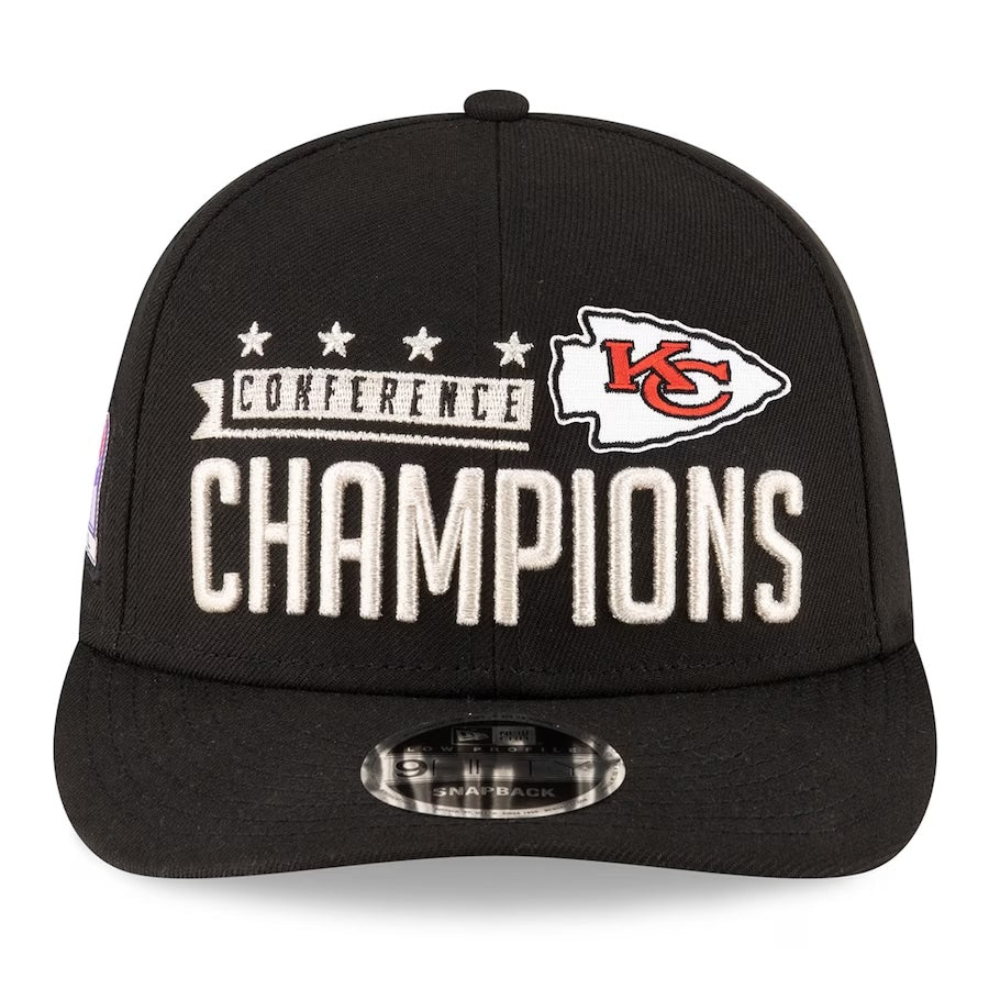 Kansas City Chiefs New Era 2023 AFC Champions Locker Room Low Profile 9FIFTY Snapback Hat