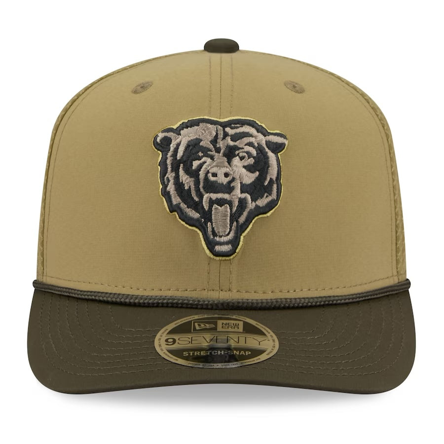 Chicago Bears 2025 Salute To Service New Era 9SEVENTY Stretch-Snap Adjustable Hat