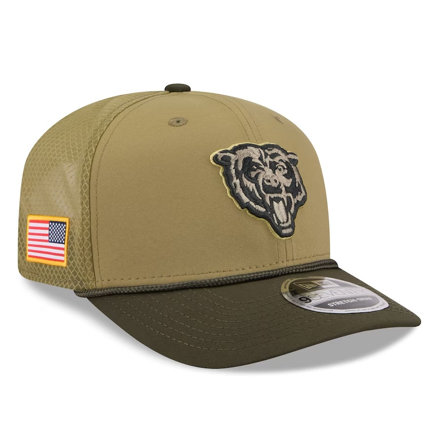 Chicago Bears 2025 Salute To Service New Era 9SEVENTY Stretch-Snap Adjustable Hat