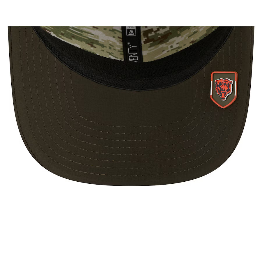 Chicago Bears 2025 Salute To Service New Era 9SEVENTY Stretch-Snap Adjustable Hat