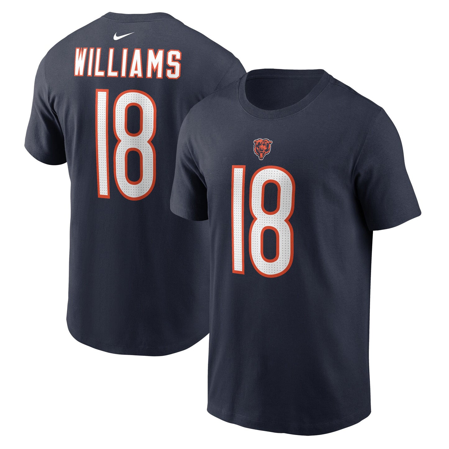 Caleb Williams Nike Men's Chicago Bears 2024 NFL Draft First Round Pick Name & Number T-Shirt