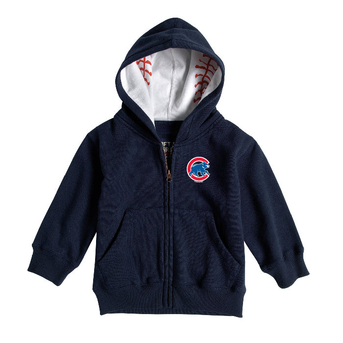 Chicago Cubs Navy Baseball Hoodie - Toddler