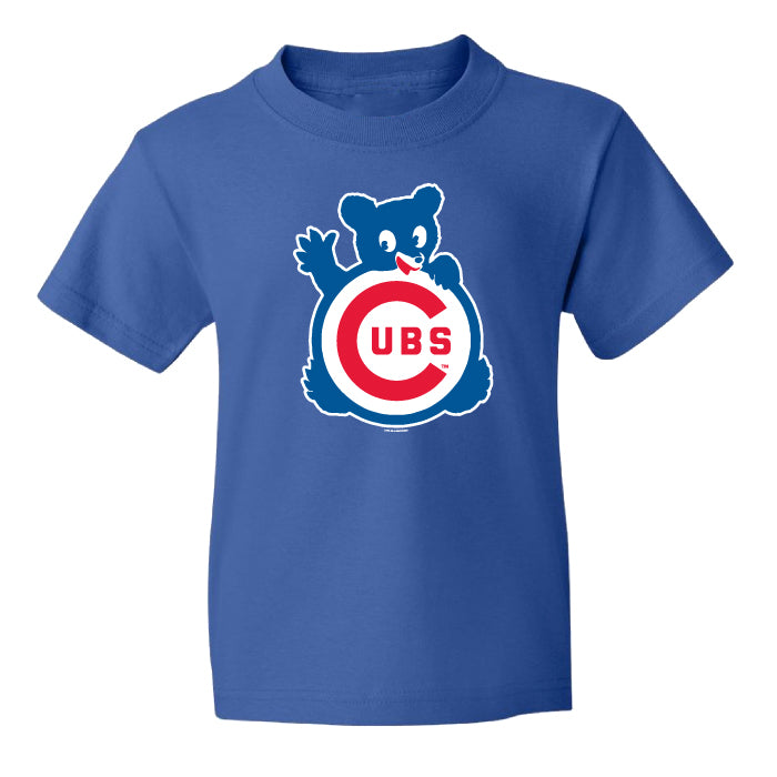 Chicago Cubs Royal Waving Bear Soft Grape T-Shirt - Youth