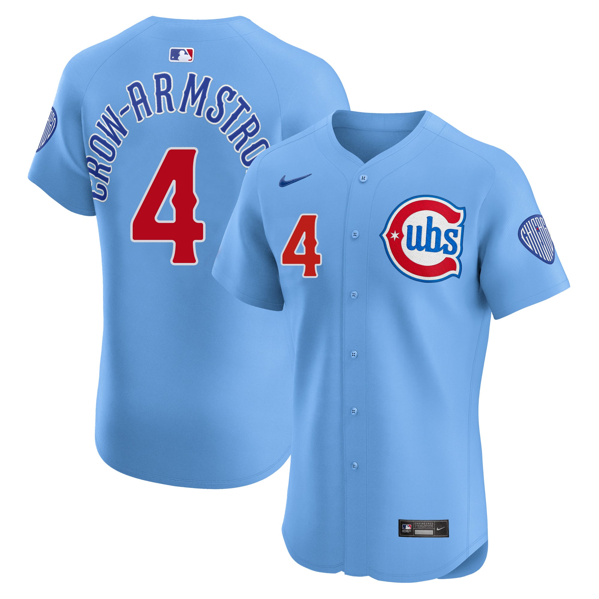 Pete Crow-Armstrong Chicago Cubs Nike Men's Light Blue 2nd Alternate L ...